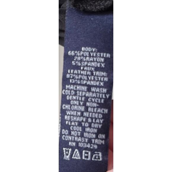 Terre Bleue Black Medium Cowl Neck Fringed Sweater Top Poly Rayon Spandex - Picture 6 of 8